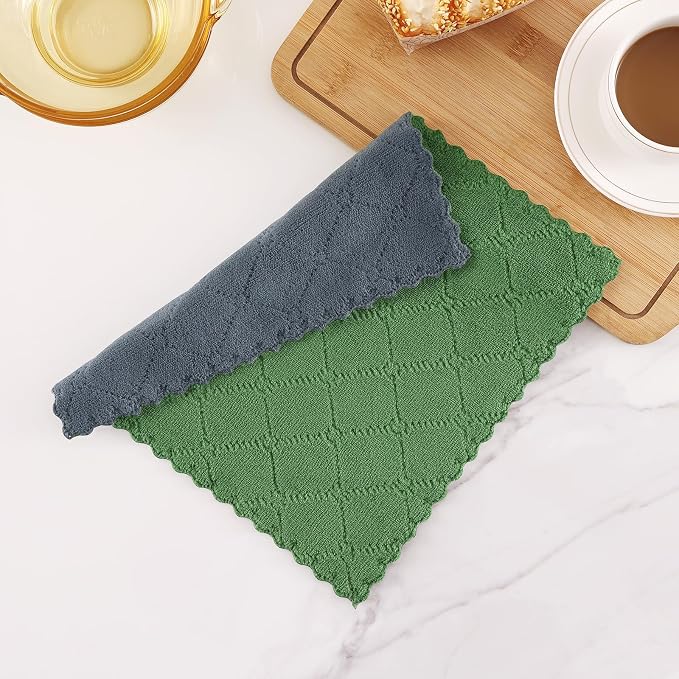 Homaxy 12 Pack Kitchen Cloths Dish Towels, Super Soft and Absorbent Dish Cloths - Image 7