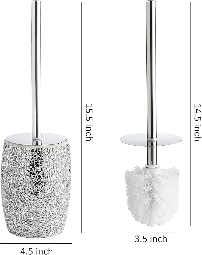 WHOLE HOUSEWARES Modern Toilet Brush Set - Image 3