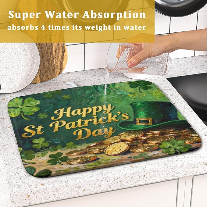 St Patrick's Day Dish Drying Mat - Image 7