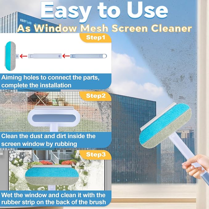 4 in 1 Mesh Screen Cleaner, Pet Hair Removal Tool - Image 5