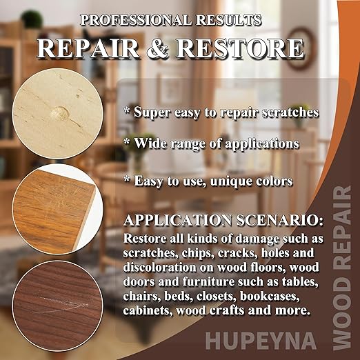 Wood Repair Kit, 12 Color Wood Fillers, Furniture Repair Kit, Repair Scratch - Image 2