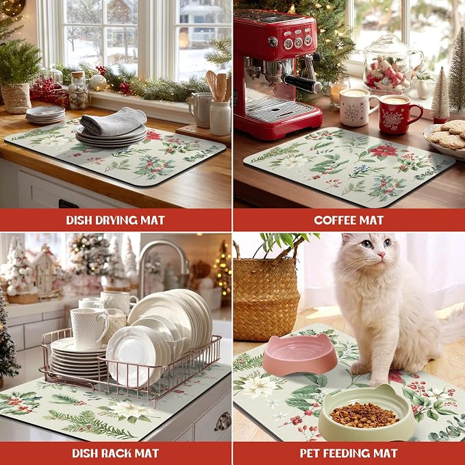 LOKHOM Christmas Dish Drying Mat - Image 5