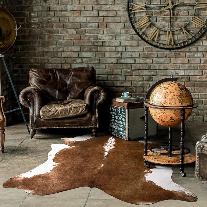 Amearea Faux Cow Hide Rug Large, Premium Western Home Decor Cow Print Rugs - Image 4