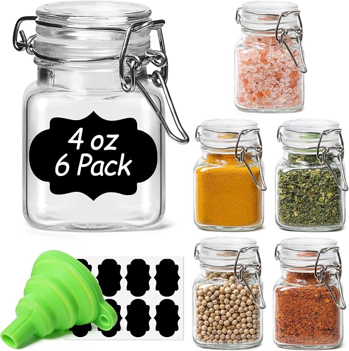 ComSaf 4 oz Glass Jars with Lid, Spice Jars, Small Mason Jar, Canning Jar by ComSaf