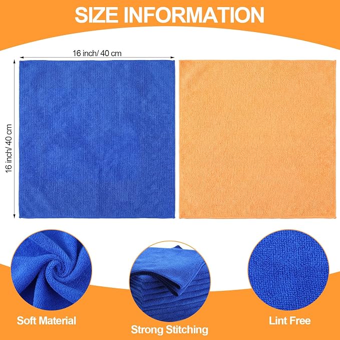 Nuenen 60 Pcs Microfiber Cleaning Cloths - Image 3