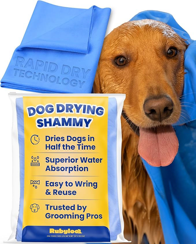 rubyloo Shammy Dog Towels for Drying Dogs Large by Rubyloo