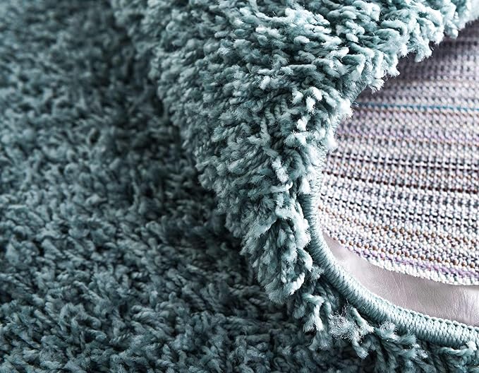 Unique Loom Solid Shag Collection Area Rug (2' 2" x 3' 1" Rectangle, Light Slate Blue)