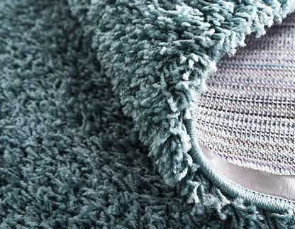 Unique Loom Solid Shag Collection Area Rug (2' 2" x 3' 1" Rectangle, Light Slate Blue)