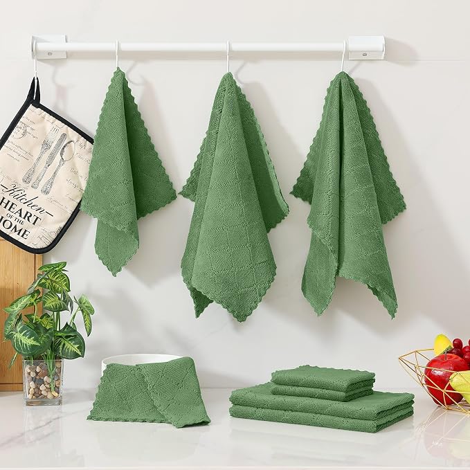 Homaxy Kitchen Towels and Dishcloths Set, 10 x 10 and 13 x 19 Inches, No Lint - Image 7
