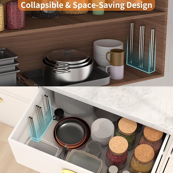 Foldable Bottle Drying Rack, Baby Bottle Drying Rack, Collapsible Cup Draining - Image 4