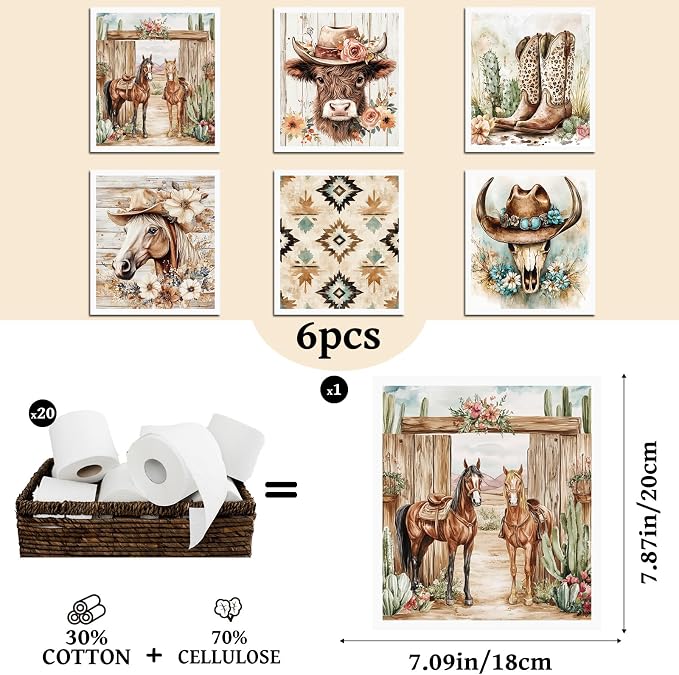Western Cowboy Swedish Dishcloths - Image 2