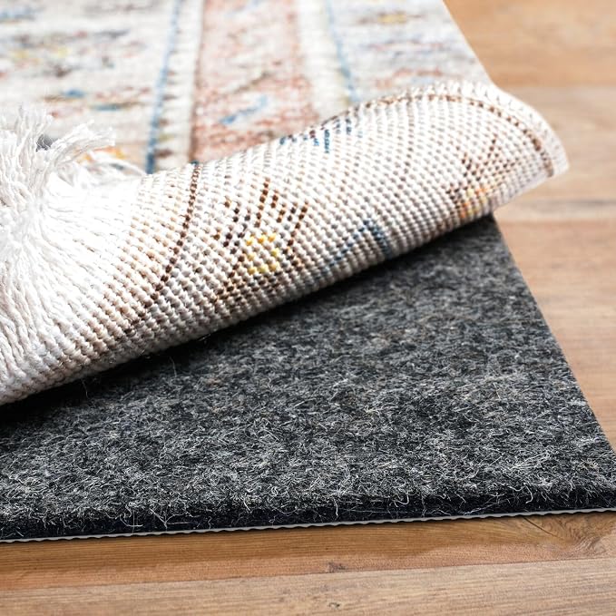 BAGAIL Felt and Natural Rubber Backing Rug Pads 1/8” Thick, 4 x 6 Ft Non Slip by BAGAILBASICS