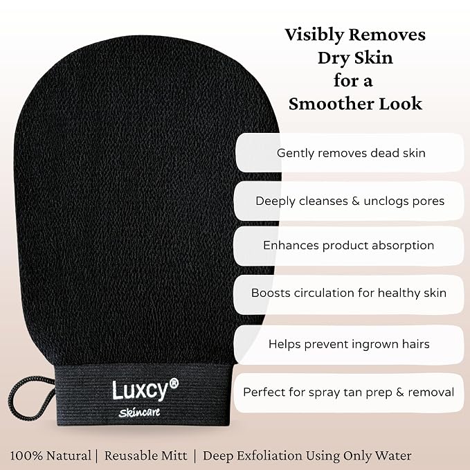 Premium Korean Exfoliating Mitt & Body Scrubber Glove, Viscose Fiber Dead Skin - Image 3