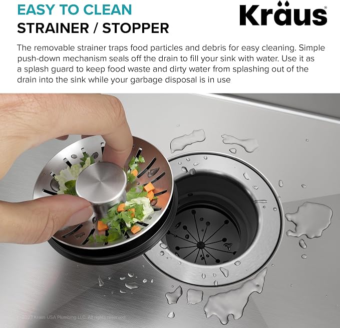 KRAUS WasteGuard Kitchen Sink Strainer/Stopper - Image 5