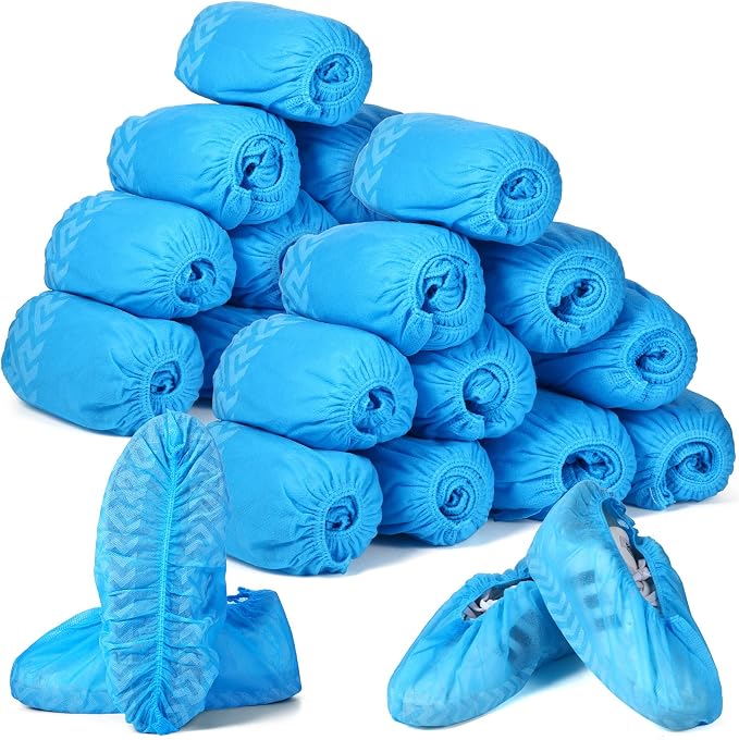 Zhanmai 300 Pack Disposable Shoe Covers Non Slip Disposable Large Foot Booties by Zhanmai