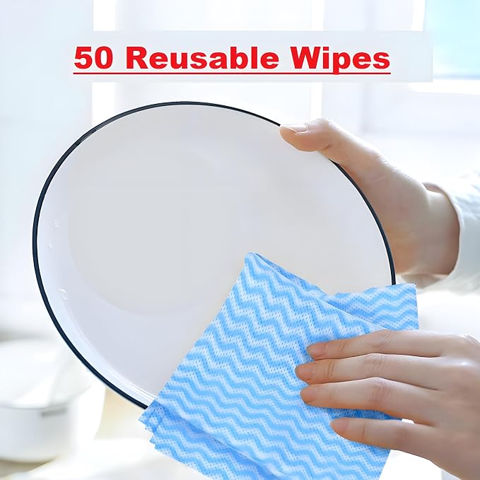 Bexter Disposable Cleaning Towels & Dish Cloths – Reusable Blue Handy Cleaning - Image 3