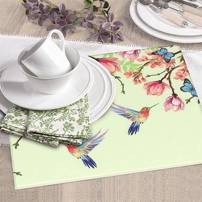 Bird Floral Flowers Dish Drying Mat - Image 7