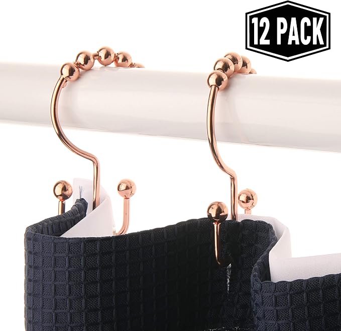 2lbDepot Copper Shower Curtain Hooks Rings, Premium Rust-Resistant Stainless - Image 4