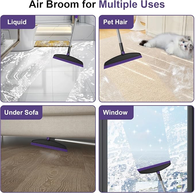 Broom with Dustpan Combo Set and Silicone Air Broom Kit - Image 4
