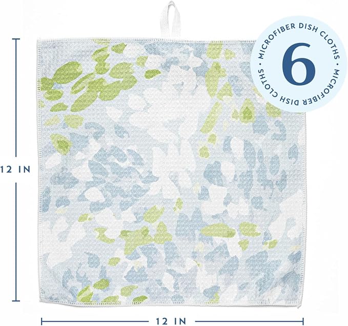 ELYN Microfiber Kitchen Dish Cloth Set, Quick-Dry & Absorbent Waffle Weave - Image 2