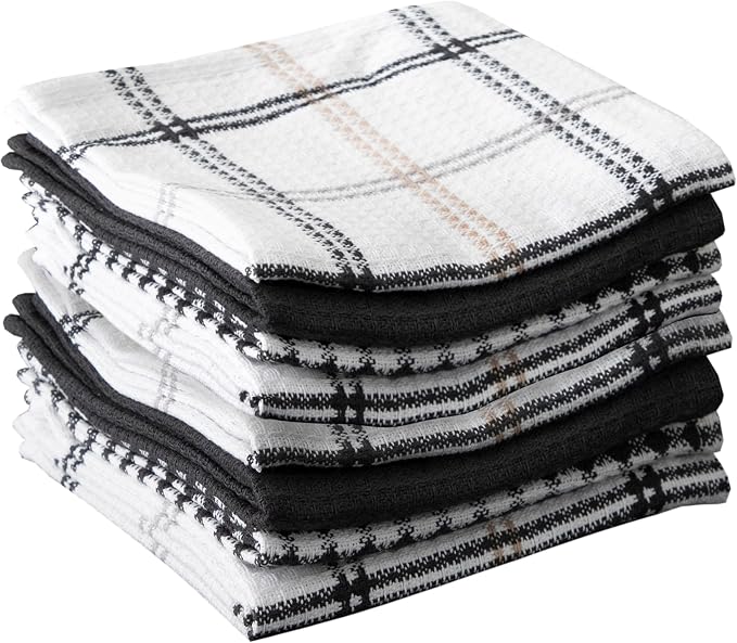 T-Fal Premium Waffle Dish Cloths, Super Soft Long Lasting 100% Cotton Flat by T-falbrand