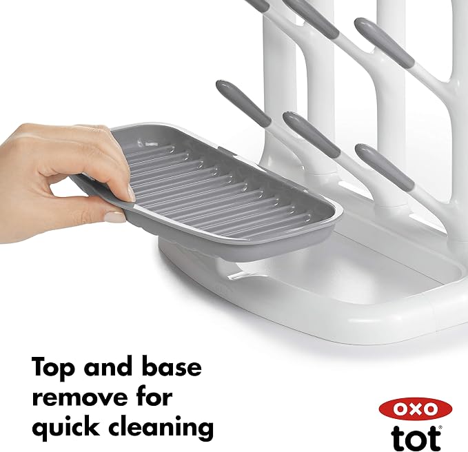 OXO Tot Space-Saving Bottle Drying Rack, Baby Bottle Organizer - Image 6