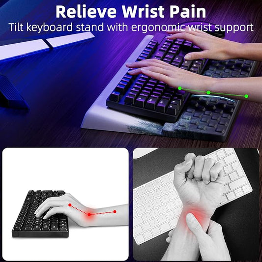 Ospelelf Keyboard Wrist Rest Pad, Comfy Ergonomic Keyboard Stand Holder - Image 2