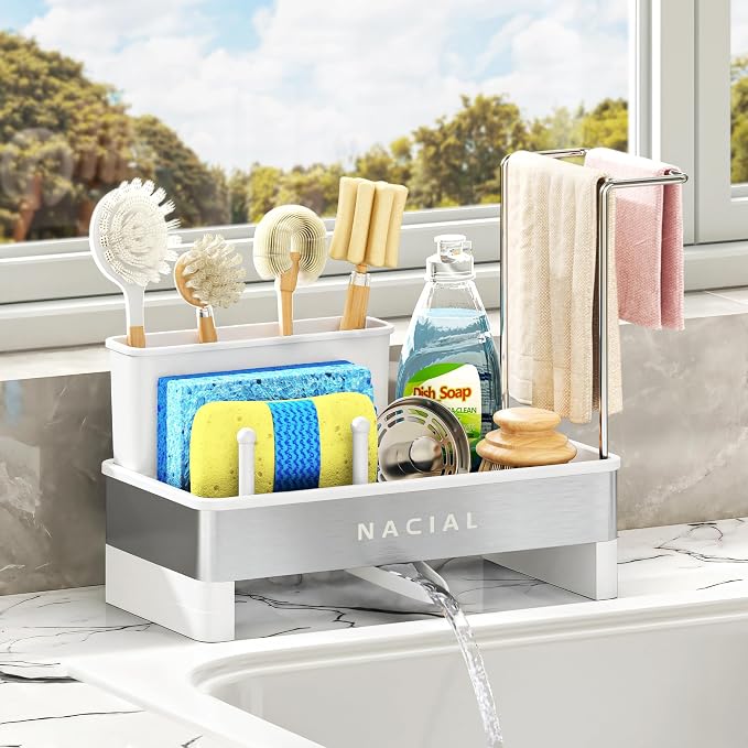 Nacial Sponge Holder for Kitchen Sink, Sink Caddy Organizer by NacialPromise-Consumersfirstalways