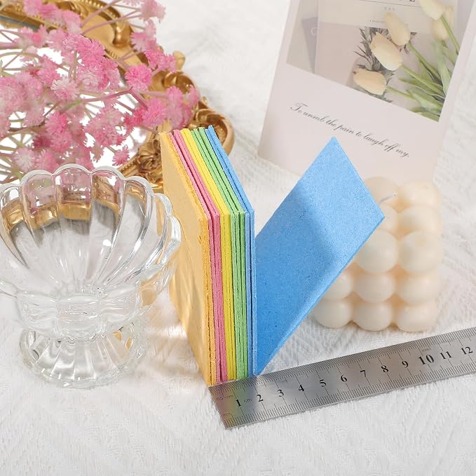 15 Pcs Cellulose Sponges Kitchen, 5 Colors Non-Scratch Colorful Sponges - Image 6