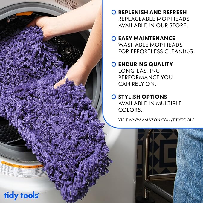 48 Inch Purple Commercial Dust Mop & Floor Sweeper - Image 6