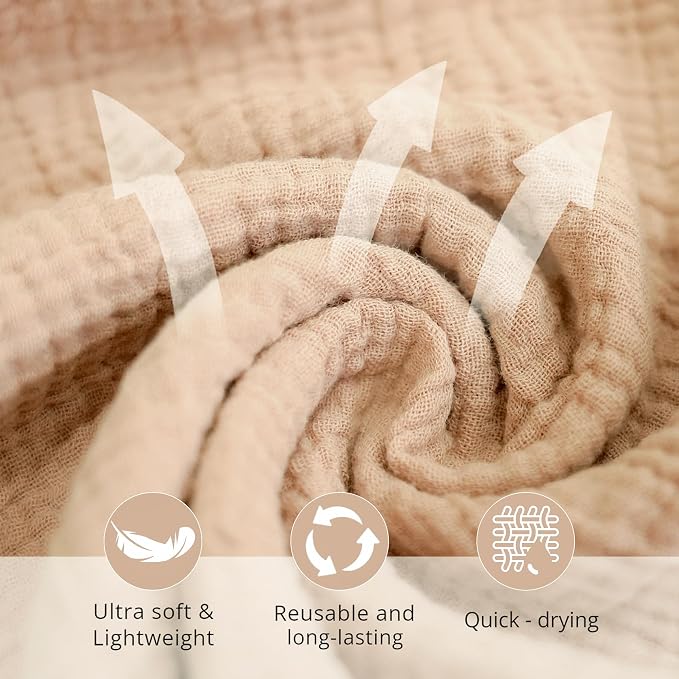 Konssy 6 Pack Face Cloths, Soft Wash Cloth - Image 6