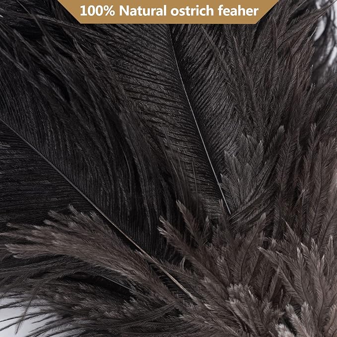 Aldwin Ostrich Feather Duster, 16 inch Black Genuine Ostrich Feathers - Image 3