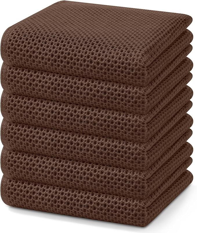 Homaxy 100% Cotton Waffle Weave Kitchen Dish Towels, Ultra Soft Absorbent Quick by Homaxy