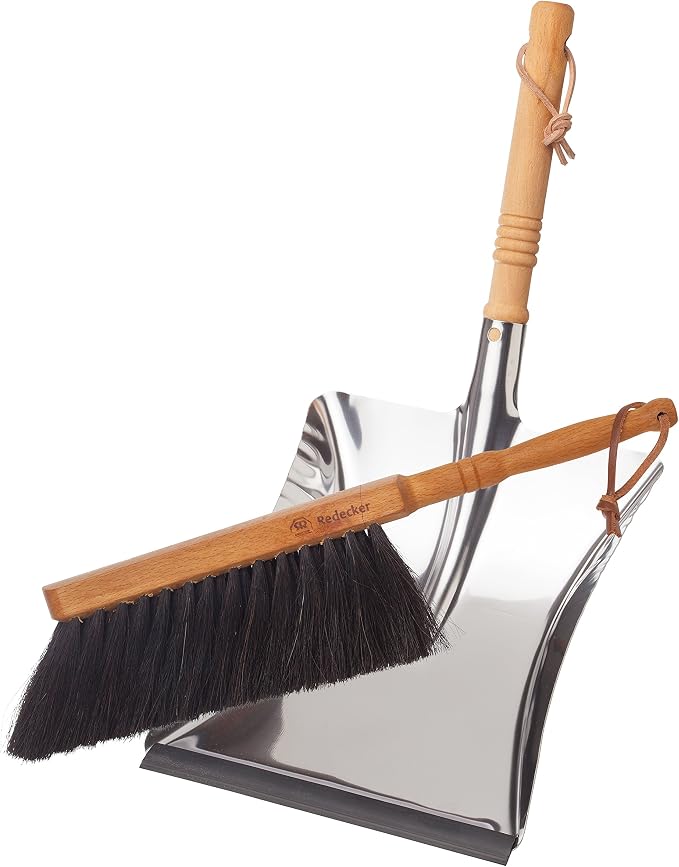 REDECKER Horsehair Fiber Hand Brush and Dust Pan Set by Redecker