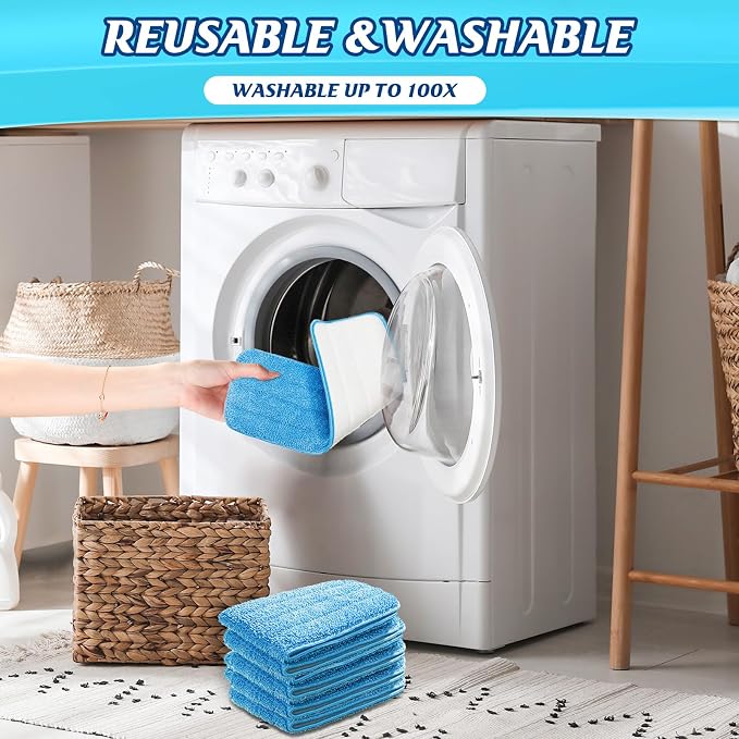 48 Pcs Microfiber Mop Pads Machine Washable Cleaning Flat Mop Head Replacement - Image 5