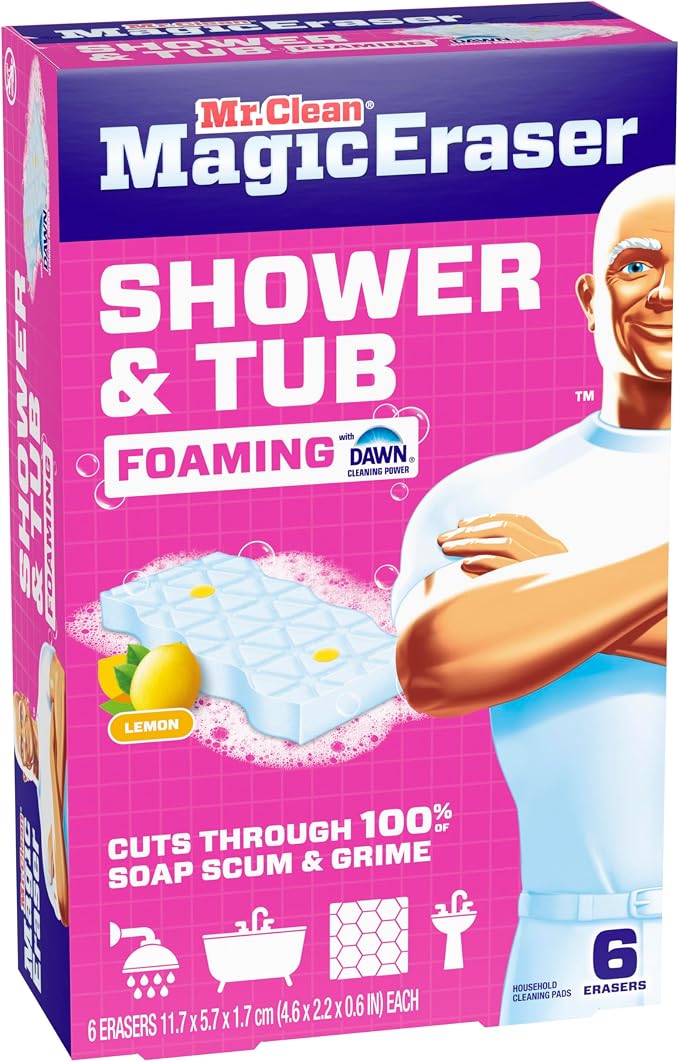 Mr. Clean Magic Eraser Sponge, Tub Cleaner, Soap Scum Remover, Bathroom - Image 13