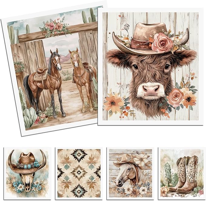 Western Cowboy Swedish Dishcloths by VISSTREE
