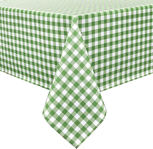 Classic Gingham Tablecloth Fabric by Essifunia