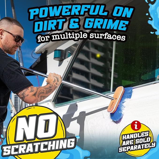Salty Captain Medium Bristle Boat Deck Brush – Versatile Cleaning - Image 3