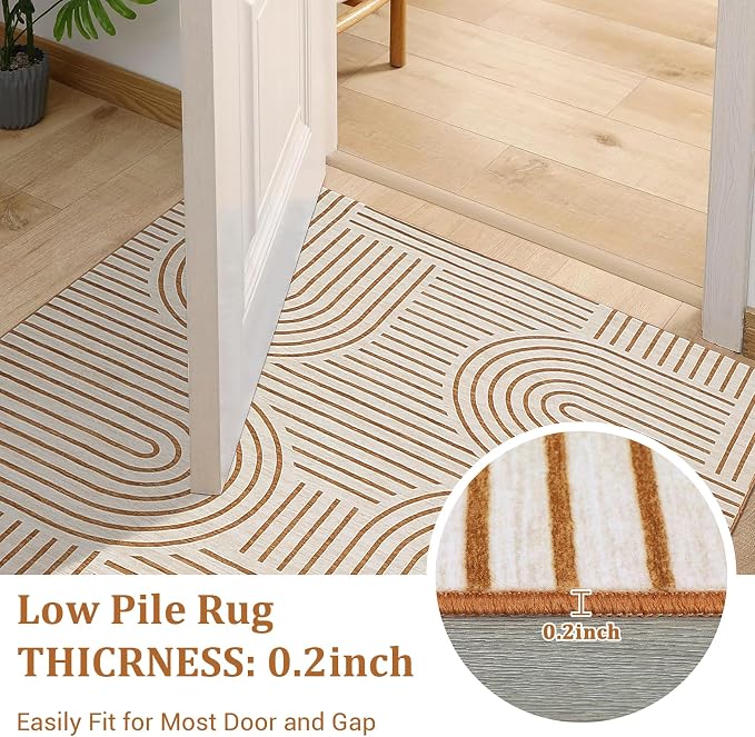 Washable Rug 5x7 Area Rugs for Living Room, Abstract Rug for Bedroom, Soft - Image 6