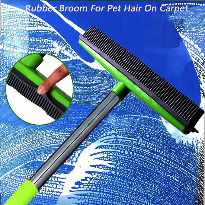 Pet Hair Rubber Broom, Rubber Broom - Image 2