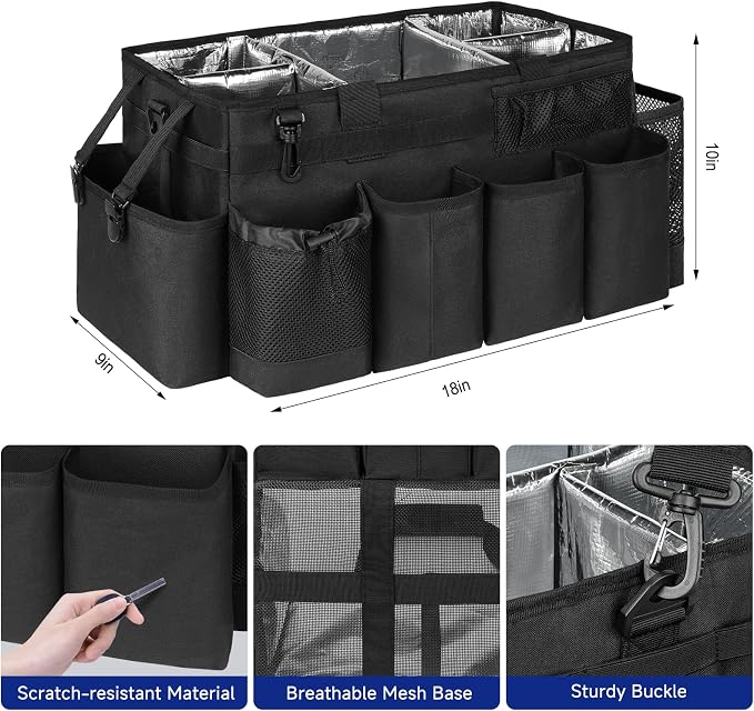 Cleaning Caddy Bag, Extra Large Cleaning Supplies Organizer - Image 4