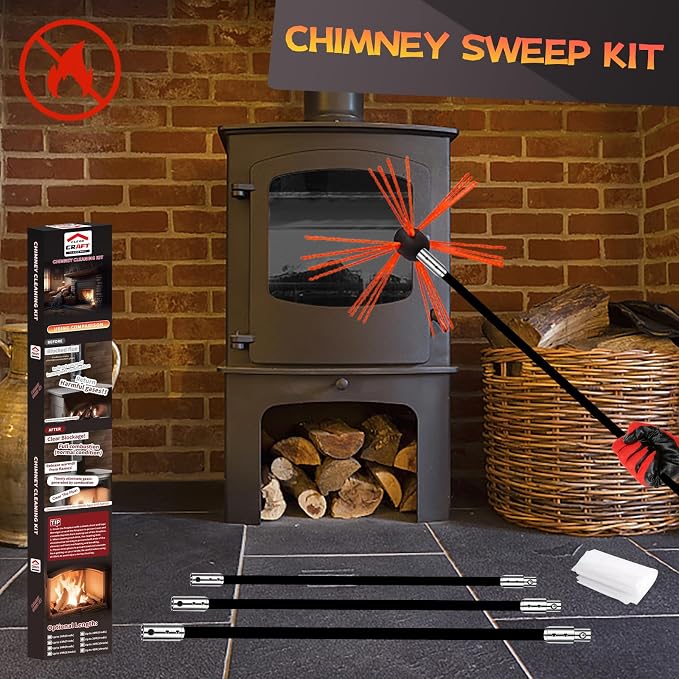 39 Feet Chimney Sweep Kit, Chimney Cleaning Kit - Image 7