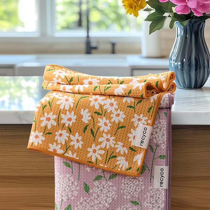 RECYCO Waffle Kitchen Towel Set of 2 by RECYCOHOMECOLLECTION
