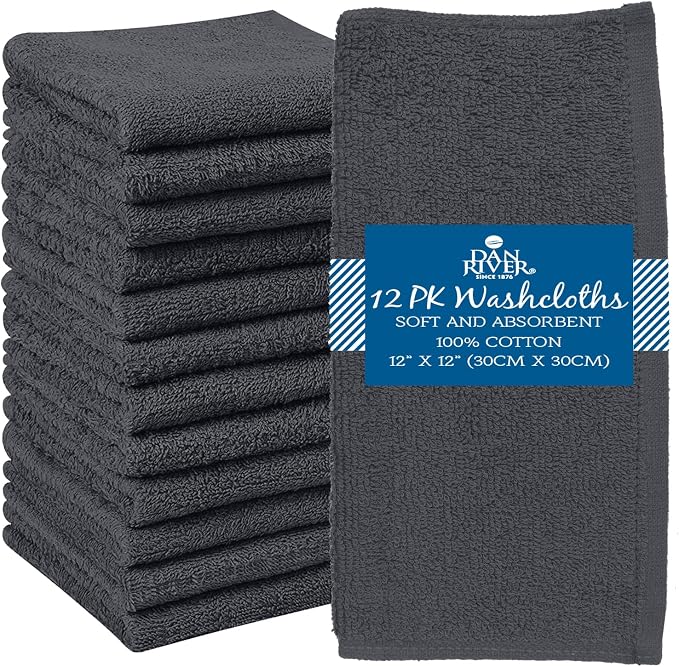 DAN RIVER 12 Pack Wash Cloths for Showering - Image 2