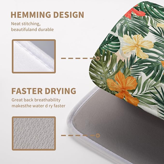 Tropical Palm Leaves Dish Drying Mat - Image 4