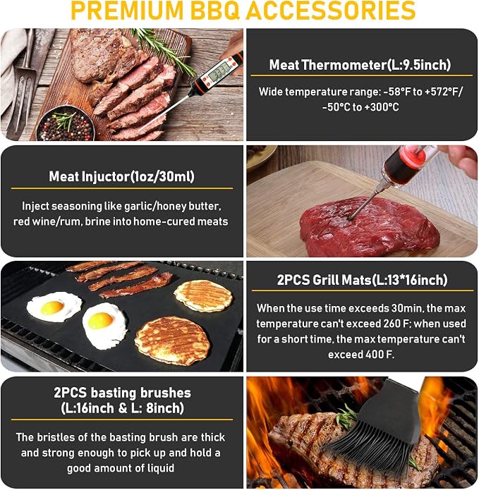 34Pcs Grill Accessories Grilling Gifts - Image 6