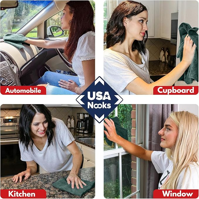 USANOOKS Premium 300GSM Microfiber Cleaning Cloth - Image 3