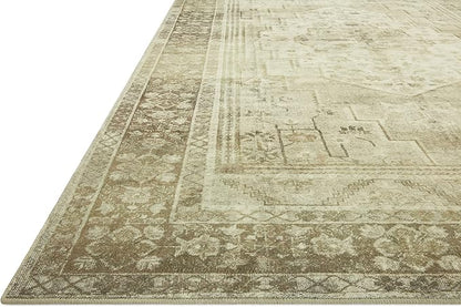 Loloi Magnolia Home by Joanna Gaines Banks Collection BAN-06 Natural/Granite 3'-6" x 5'-6" .13" Pile Height, Machine Washable, Accent Rug