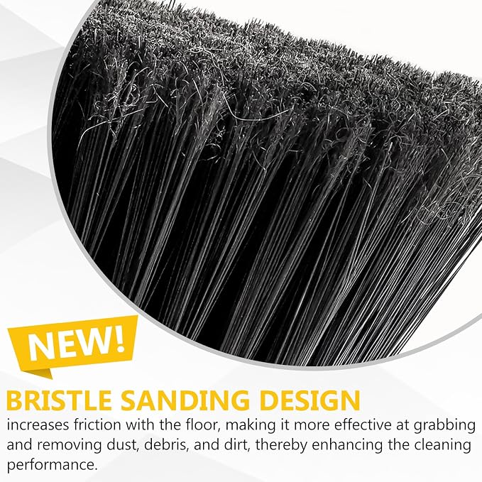 Indoor Brooms 54''Long Handle Soft Bristle Broom, Indoor Outdoor Brooms - Image 2